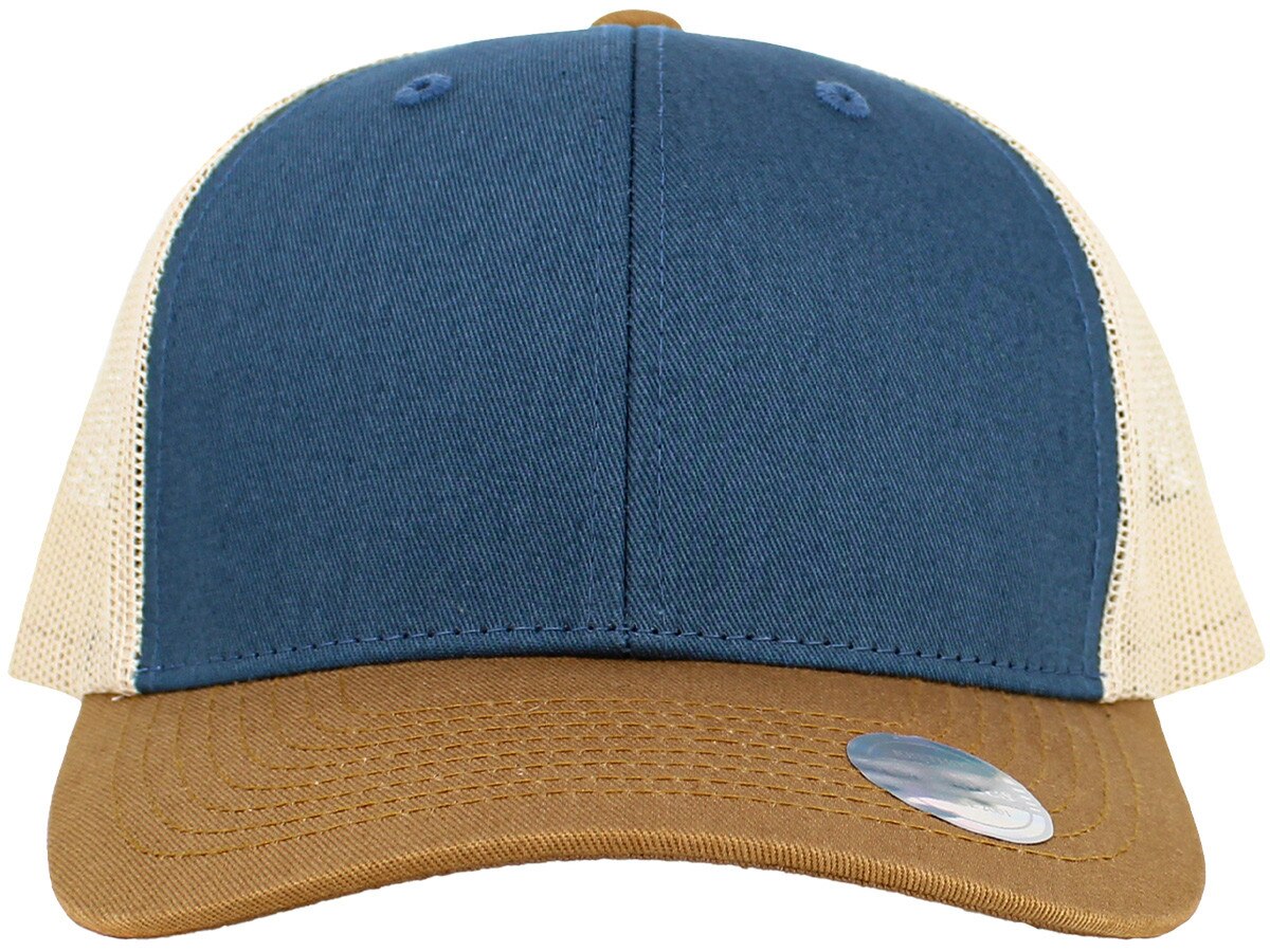 Blue Timber Stone Classic 6 Panel Trucker Mesh Snapback Front View